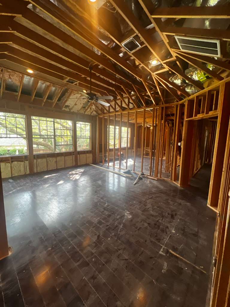 Attic renovation in progress
