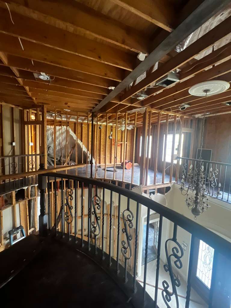 Interior demolition in progress